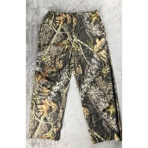 MOSSY OAK Raintamer 2 Mens Large Camoflage Hunting Waterproof Pants Zip Quiet